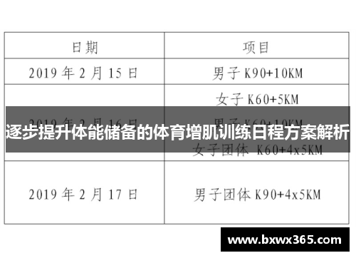 逐步提升体能储备的体育增肌训练日程方案解析